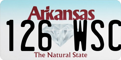 AR license plate 126WSC