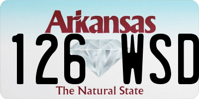 AR license plate 126WSD