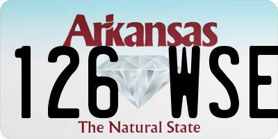 AR license plate 126WSE