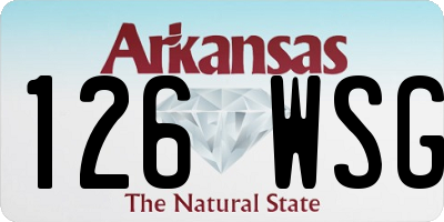 AR license plate 126WSG