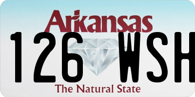 AR license plate 126WSH