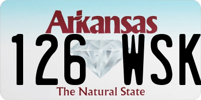 AR license plate 126WSK