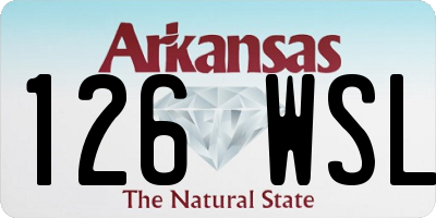 AR license plate 126WSL