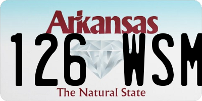 AR license plate 126WSM
