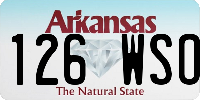 AR license plate 126WSO