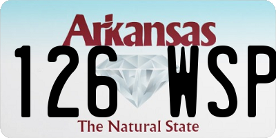 AR license plate 126WSP