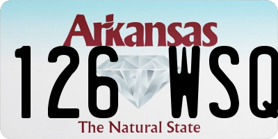 AR license plate 126WSQ