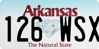 AR license plate 126WSX