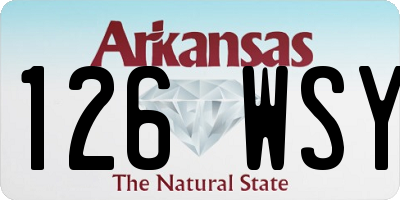 AR license plate 126WSY