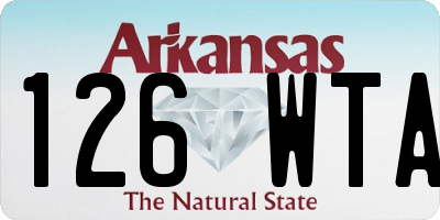 AR license plate 126WTA