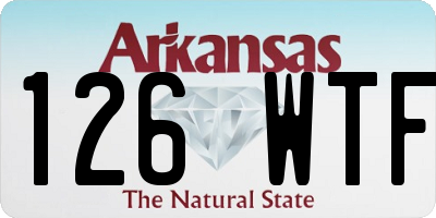 AR license plate 126WTF