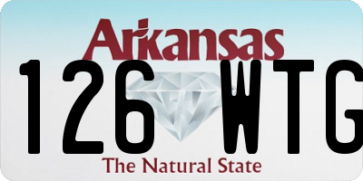 AR license plate 126WTG