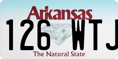 AR license plate 126WTJ