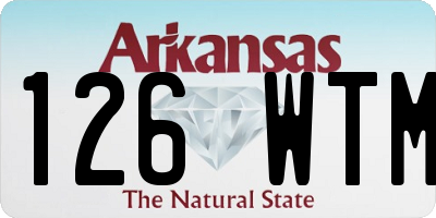 AR license plate 126WTM