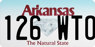 AR license plate 126WTO