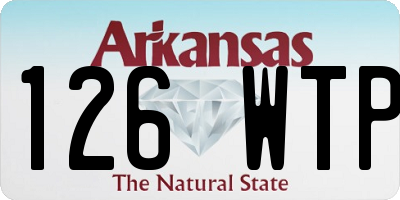 AR license plate 126WTP