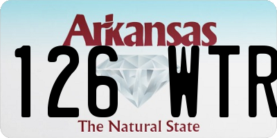 AR license plate 126WTR