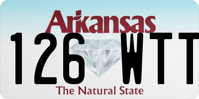 AR license plate 126WTT