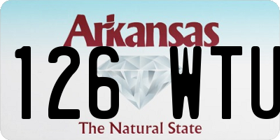 AR license plate 126WTU