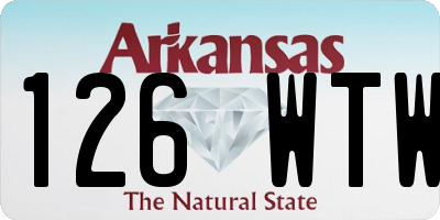 AR license plate 126WTW