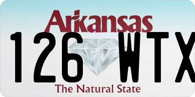 AR license plate 126WTX