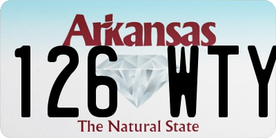 AR license plate 126WTY