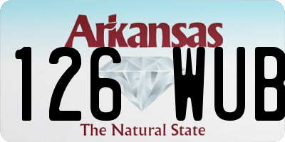 AR license plate 126WUB