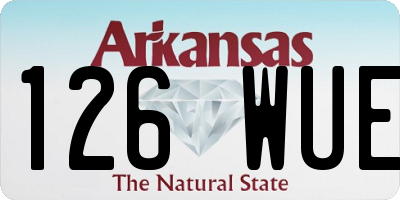 AR license plate 126WUE