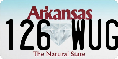 AR license plate 126WUG