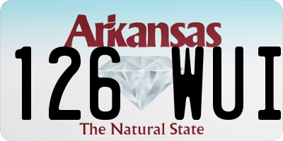 AR license plate 126WUI