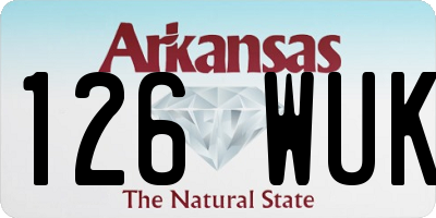 AR license plate 126WUK