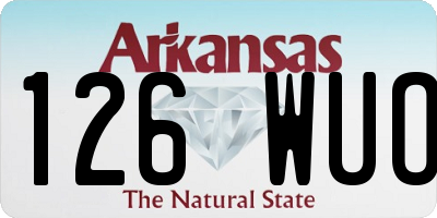AR license plate 126WUO
