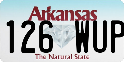 AR license plate 126WUP