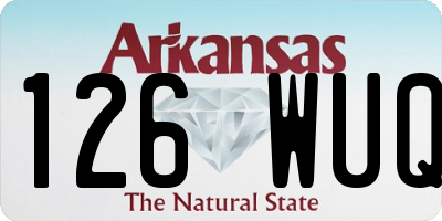 AR license plate 126WUQ