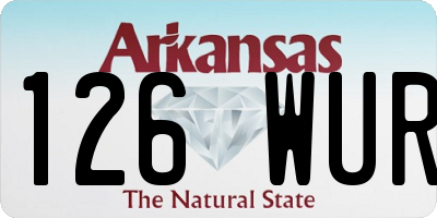 AR license plate 126WUR