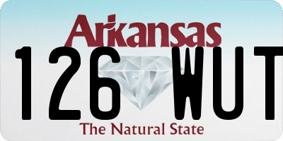 AR license plate 126WUT
