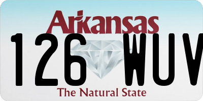 AR license plate 126WUV