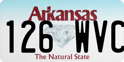 AR license plate 126WVC