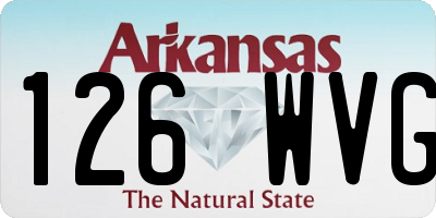 AR license plate 126WVG