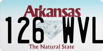 AR license plate 126WVL