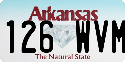 AR license plate 126WVM