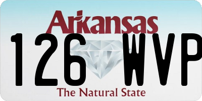 AR license plate 126WVP