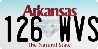 AR license plate 126WVS