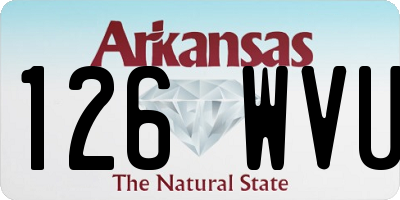 AR license plate 126WVU