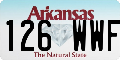 AR license plate 126WWF