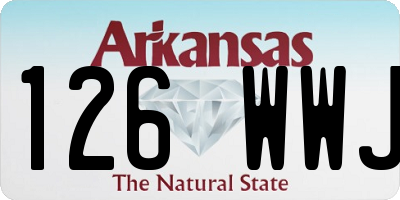 AR license plate 126WWJ