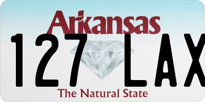AR license plate 127LAX