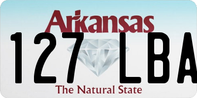 AR license plate 127LBA