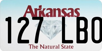 AR license plate 127LBO