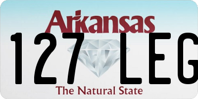 AR license plate 127LEG